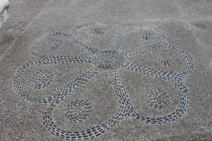 All manner of designs were painstakingly laid into the pebble-paved walkway.